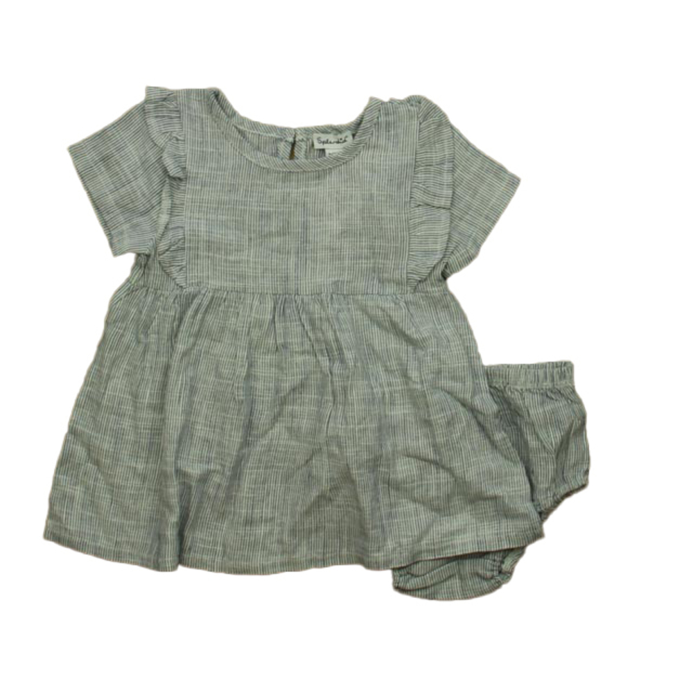 Splendid Girls Navy Stripe Dress size: 6-12 Months